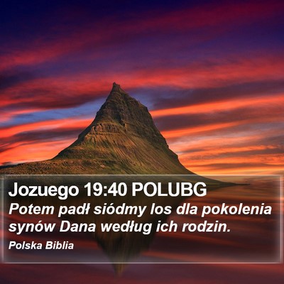 Jozuego 19:40 POLUBG Bible Verse Image