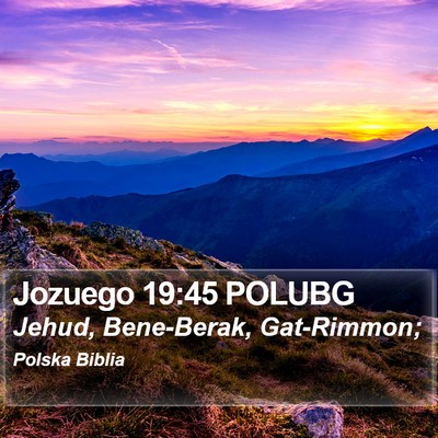 Jozuego 19:45 POLUBG Bible Verse Image
