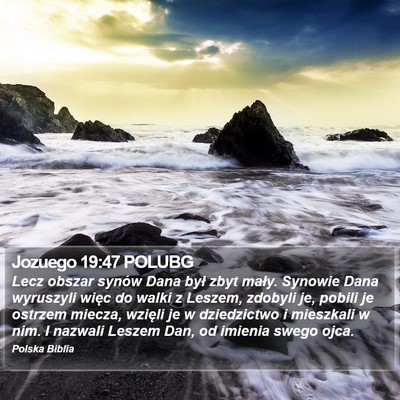 Jozuego 19:47 POLUBG Bible Verse Image