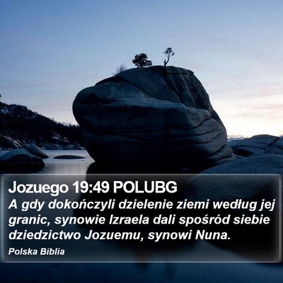 Jozuego 19:49 POLUBG Bible Verse Image