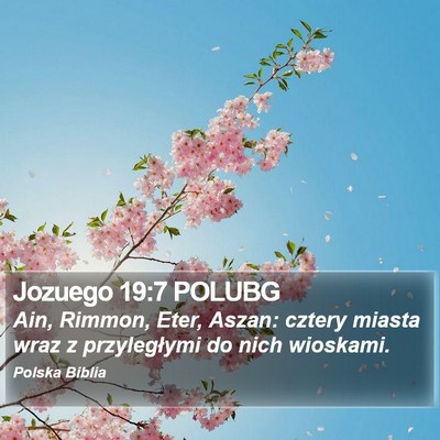 Jozuego 19:7 POLUBG Bible Verse Image