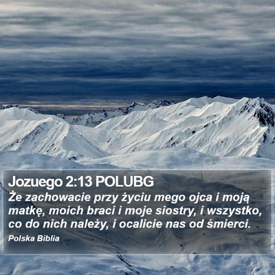 Jozuego 2:13 POLUBG Bible Verse Image