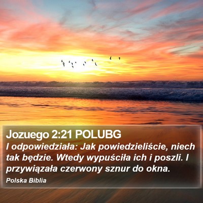 Jozuego 2:21 POLUBG Bible Verse Image