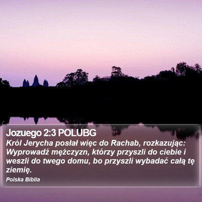 Jozuego 2:3 POLUBG Bible Verse Image