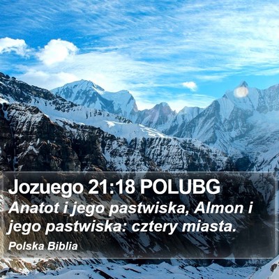 Jozuego 21:18 POLUBG Bible Verse Image