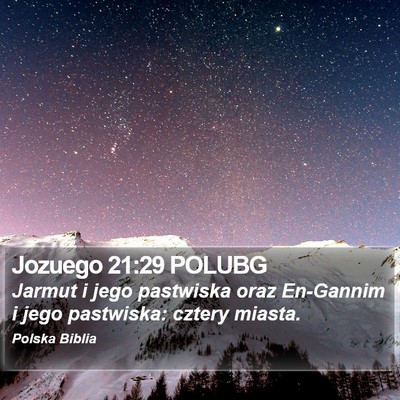Jozuego 21:29 POLUBG Bible Verse Image