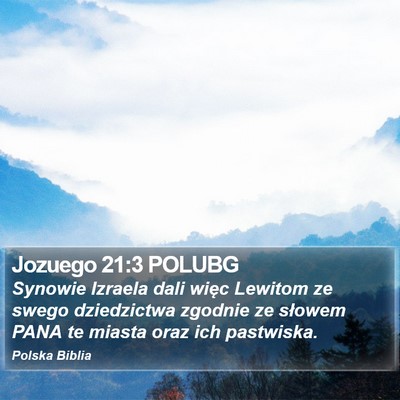 Jozuego 21:3 POLUBG Bible Verse Image