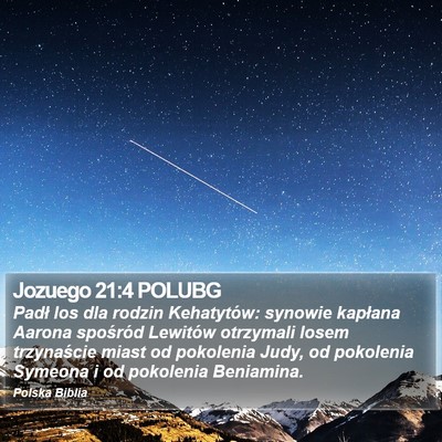Jozuego 21:4 POLUBG Bible Verse Image