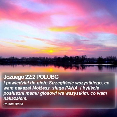 Jozuego 22:2 POLUBG Bible Verse Image