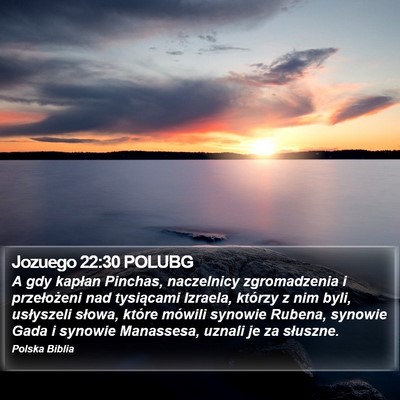Jozuego 22:30 POLUBG Bible Verse Image