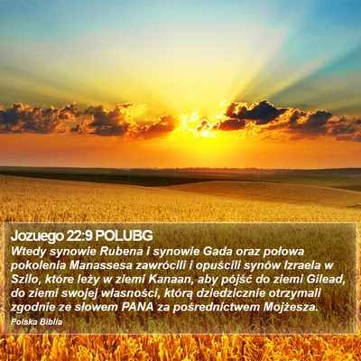 Jozuego 22:9 POLUBG Bible Verse Image