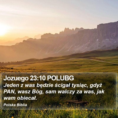 Jozuego 23:10 POLUBG Bible Verse Image