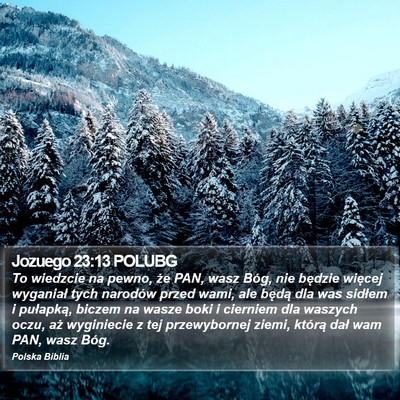Jozuego 23:13 POLUBG Bible Verse Image