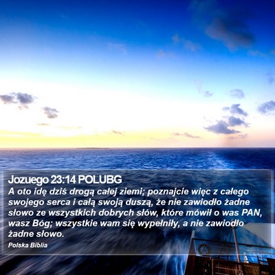 Jozuego 23:14 POLUBG Bible Verse Image