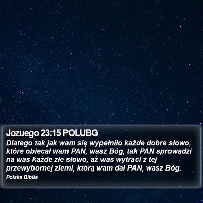 Jozuego 23:15 POLUBG Bible Verse Image
