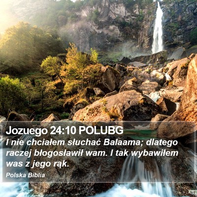 Jozuego 24:10 POLUBG Bible Verse Image
