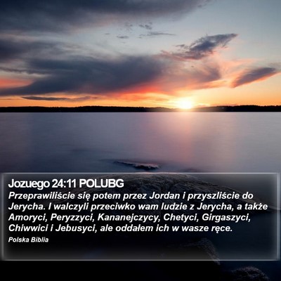 Jozuego 24:11 POLUBG Bible Verse Image