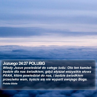 Jozuego 24:27 POLUBG Bible Verse Image