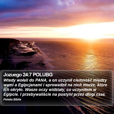 Jozuego 24:7 POLUBG Bible Verse Image