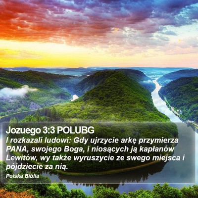 Jozuego 3:3 POLUBG Bible Verse Image