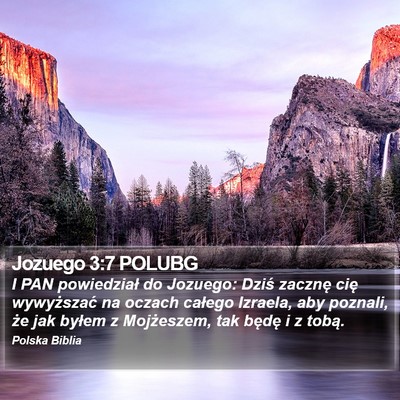 Jozuego 3:7 POLUBG Bible Verse Image