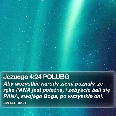 Jozuego 4:24 POLUBG Bible Verse Image