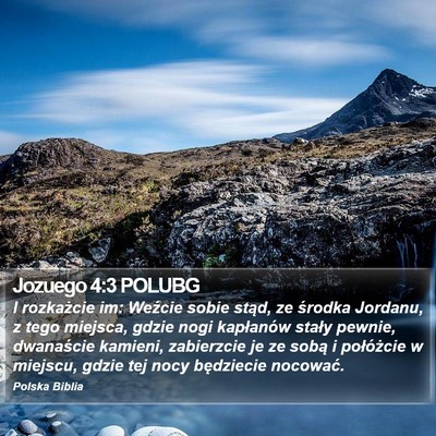 Jozuego 4:3 POLUBG Bible Verse Image