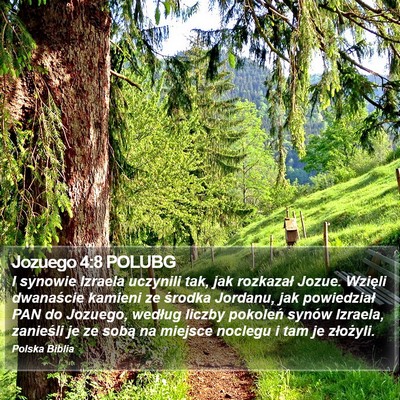 Jozuego 4:8 POLUBG Bible Verse Image