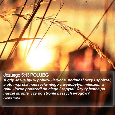 Jozuego 5:13 POLUBG Bible Verse Image
