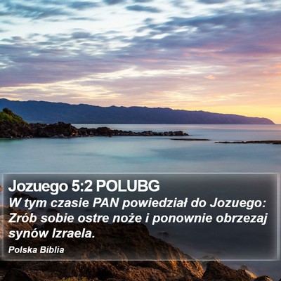 Jozuego 5:2 POLUBG Bible Verse Image