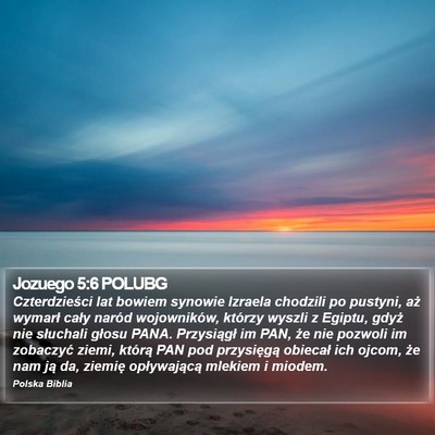 Jozuego 5:6 POLUBG Bible Verse Image