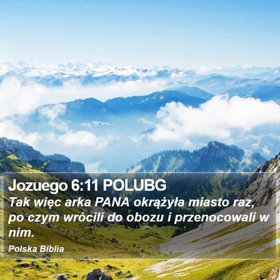 Jozuego 6:11 POLUBG Bible Verse Image
