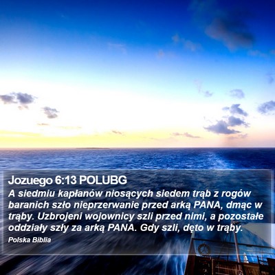 Jozuego 6:13 POLUBG Bible Verse Image