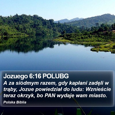 Jozuego 6:16 POLUBG Bible Verse Image