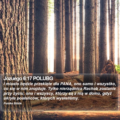 Jozuego 6:17 POLUBG Bible Verse Image
