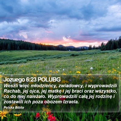 Jozuego 6:23 POLUBG Bible Verse Image