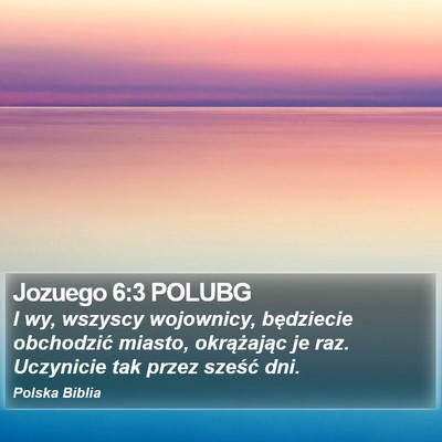 Jozuego 6:3 POLUBG Bible Verse Image