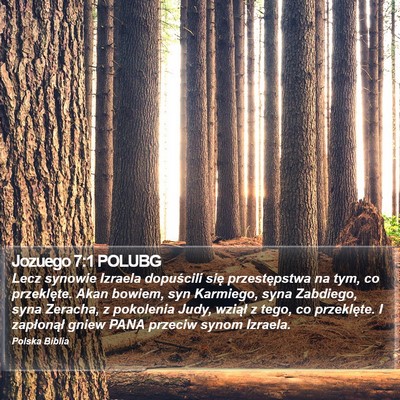 Jozuego 7:1 POLUBG Bible Verse Image