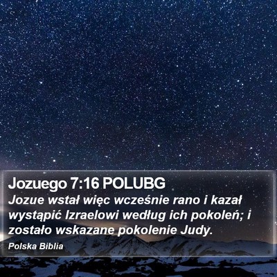 Jozuego 7:16 POLUBG Bible Verse Image