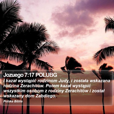Jozuego 7:17 POLUBG Bible Verse Image