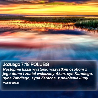 Jozuego 7:18 POLUBG Bible Verse Image