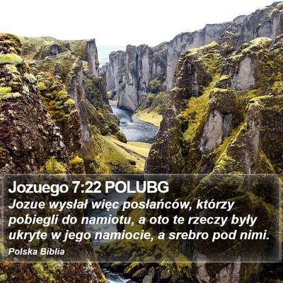 Jozuego 7:22 POLUBG Bible Verse Image
