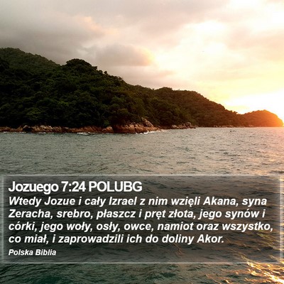 Jozuego 7:24 POLUBG Bible Verse Image
