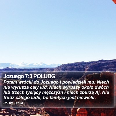 Jozuego 7:3 POLUBG Bible Verse Image