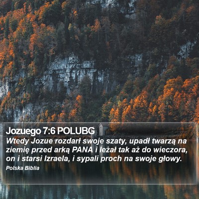 Jozuego 7:6 POLUBG Bible Verse Image