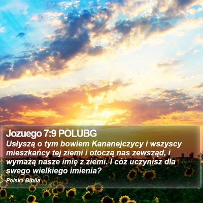 Jozuego 7:9 POLUBG Bible Verse Image