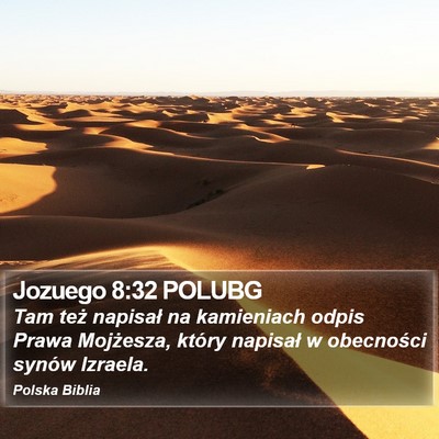 Jozuego 8:32 POLUBG Bible Verse Image