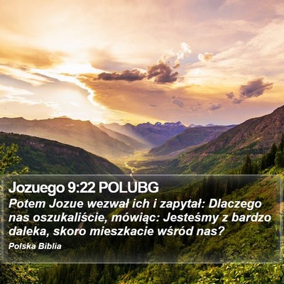 Jozuego 9:22 POLUBG Bible Verse Image