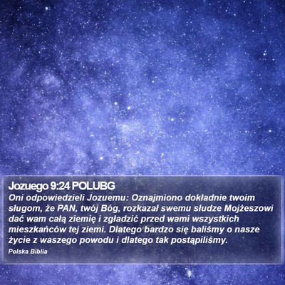 Jozuego 9:24 POLUBG Bible Verse Image