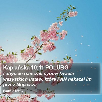 Kapłańska 10:11 POLUBG Bible Verse Image